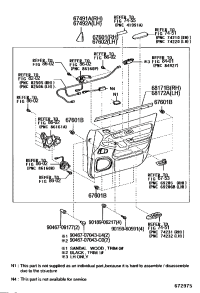 676106A150A0-BOARD SUB-ASSY, FRONT DOOR TRIM, RH
