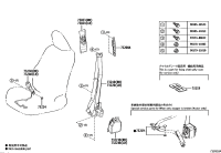 7302358010E2-Plate sub-assy, front shoulder belt anchor, rh