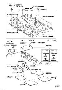 5852133090-HOOK, FLOOR CARPET