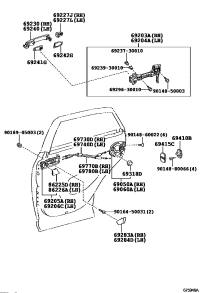 6760848020A0-HANDLE SUB-ASSY, REAR DOOR INSIDE, LH