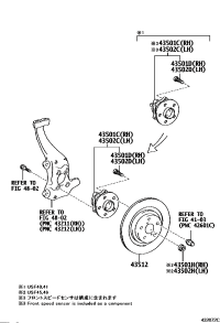 4355050040-HUB SUB-ASSY, FRONT AXLE, RH/LH