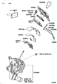 3350430341E4-KNOB SUB-ASSY, SHIFT LEVER