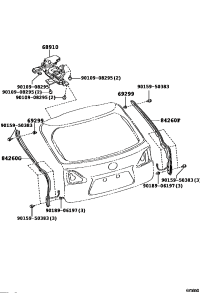 6929948010-Seal, back door handle
