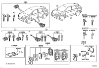 6905630250-Cylinder & key set-glove box lock