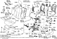 7101448100-Frame sub-assy, front seat back, rh/lh