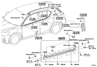 7586076010B4-MOULDING ASSY, BODY ROCKER PANEL, LH