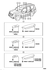 7422060280C0-ARMREST ASSY, FRONT, LH