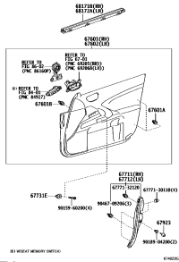 6762053561A2-BOARD SUB-ASSY, FRONT DOOR TRIM, LH