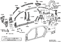 6106450010-TROUGH SUB-ASSY, LUGGAGE DOOR OPENING, FRONT LH