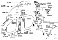 6221050090A0-GARNISH, FRONT PILLAR, RH