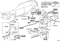 7506178010-MOULDING, REAR DOOR, OUTSIDE UPPER REAR RH