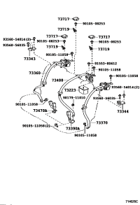 7337050222C1-BELT ASSY, REAR SEAT 3 POINT TYPE, OUTER LH
