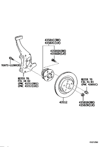 4355050062-HUB SUB-ASSY, FRONT AXLE, RH/LH
