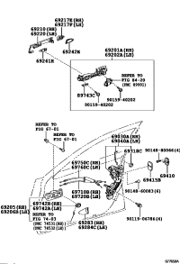 6760550250A2-HANDLE SUB-ASSY, FRONT DOOR INSIDE, RH