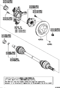 4241030041-Hub & bearing assy-rr axle rh