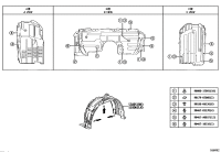 538050E070-SHIELD SUB-ASSY, FRONT FENDER SPLASH, RH