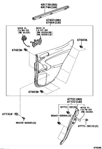 6763053170A0-BOARD SUB-ASSY, REAR DOOR TRIM, RH