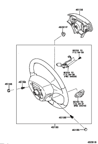 4513033343B0-BUTTON ASSY, HORN
