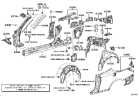 6106453020-TROUGH SUB-ASSY, LUGGAGE DOOR OPENING, FRONT LH