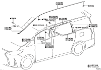 7572158040-MOULDING, REAR DOOR BELT, RH