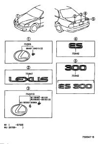 7533133010-EMBLEM, HOOD