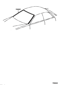 7553333080-Moulding, windshield, outside