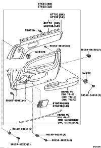 6822050021-WEATHERSTRIP ASSY, FRONT DOOR GLASS, INNER LH