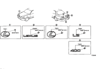 7543150040-EMBLEM, LUGGAGE COMPARTMENT DOOR