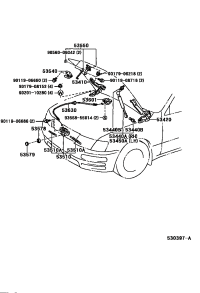 5341050020-HINGE ASSY, HOOD, RH