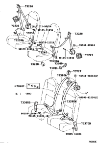 7323024220C0-BELT ASSY, FR SEAT