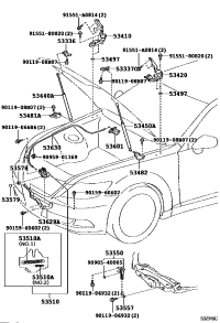 5351050112-LOCK ASSY, HOOD