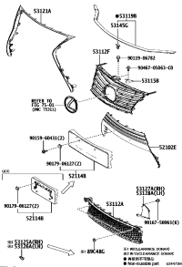 5311253060-GRILLE, RADIATOR, INSIDE