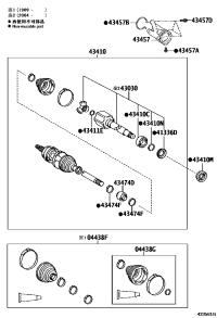434100E180-SHAFT ASSY, FR