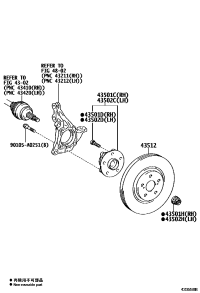 435500E010-HUB & BEARING ASSY