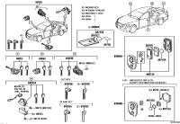 6905550160-CYLINDER & KEY SET, LUGGAGE COMPARTMENT LOCK
