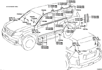 7576260080-Moulding, rear door window frame, front lh