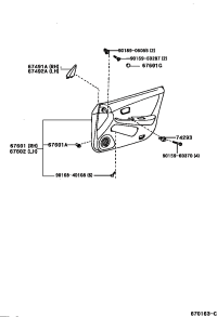 6749233070-GARNISH, FRONT DOOR LOWER FRAME BRACKET, LH