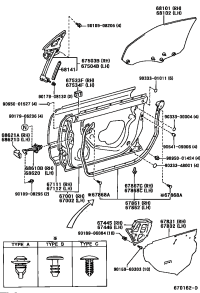 6786133030-WEATHERSTRIP, FRONT DOOR, RH