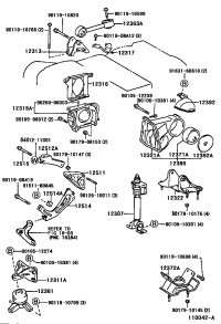 1232120020-Bracket, engine mounting (for transverse engine)