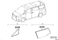 6211058050-WINDOW ASSY, FRONT SIDE FIX, RH