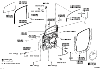 6810158110-GLASS SUB-ASSY, FRONT DOOR, RH