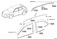 7555576030-MOLDING ASSY ROOFRH