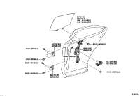 6980376011-REGULATOR SUB-ASSY, REAR DOOR WINDOW, RH