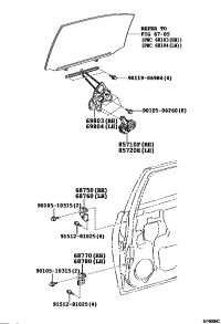 6877030140-HINGE ASSY, REAR DOOR, LOWER RH