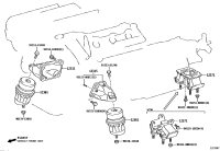 1237131090-Insulator, engine mounting, rear no.1