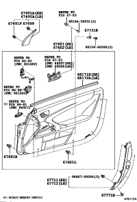 6761053810C3-BOARD SUB-ASSY, FRONT DOOR TRIM, RH
