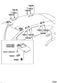 7461078010C0-GRIP ASSY, ASSIST (FOR 3RD SEAT)