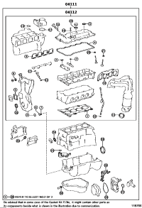 0411136112-GASKET KIT, ENGINE OVERHAUL