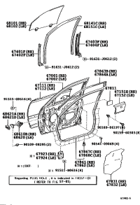 6740233050-FRAME SUB-ASSY, FRONT DOOR, FRONT LOWER LH