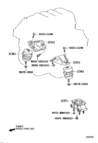 1236150220-INSULATOR, ENGINE MOUNTING, FRONT